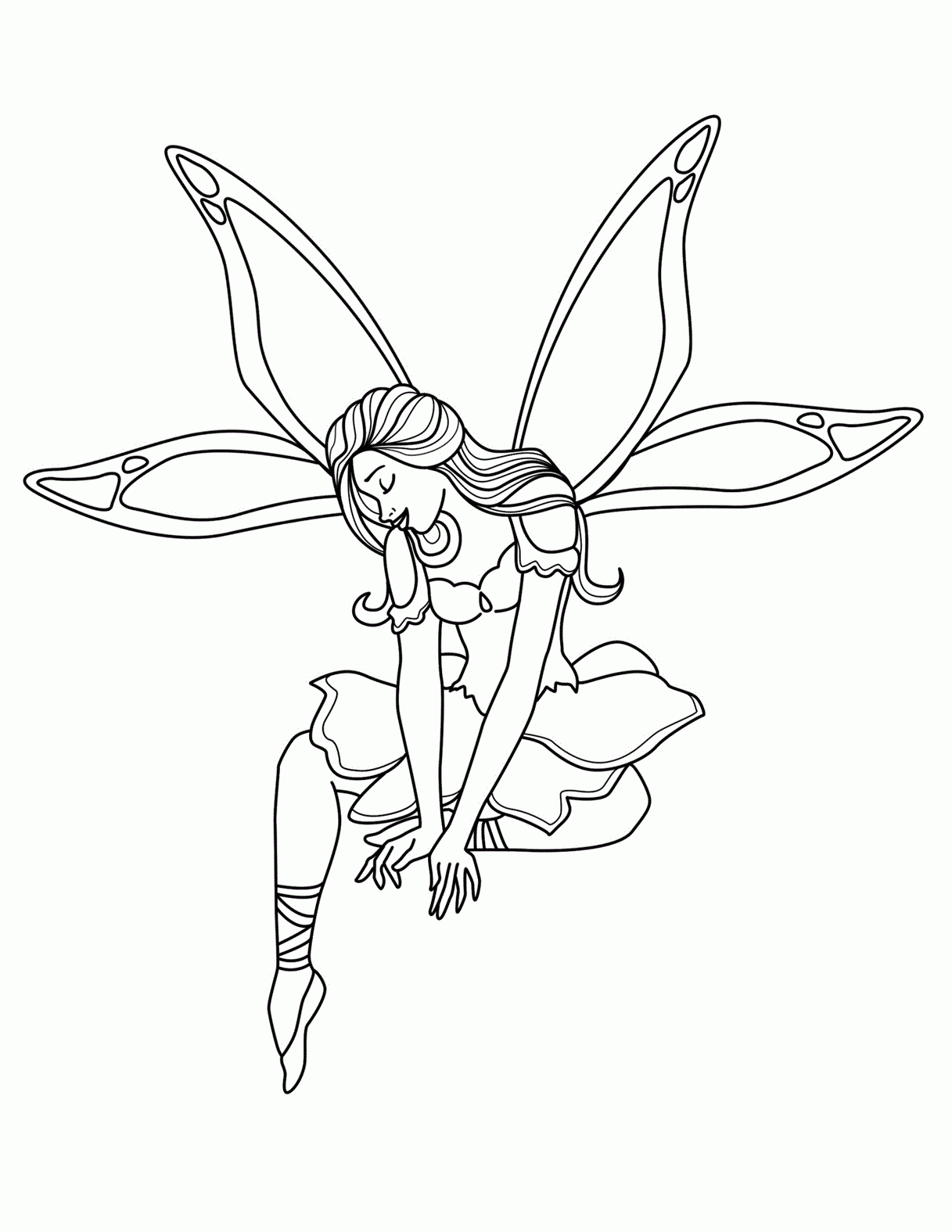 Free Printable Fairy Coloring Pages For Kids