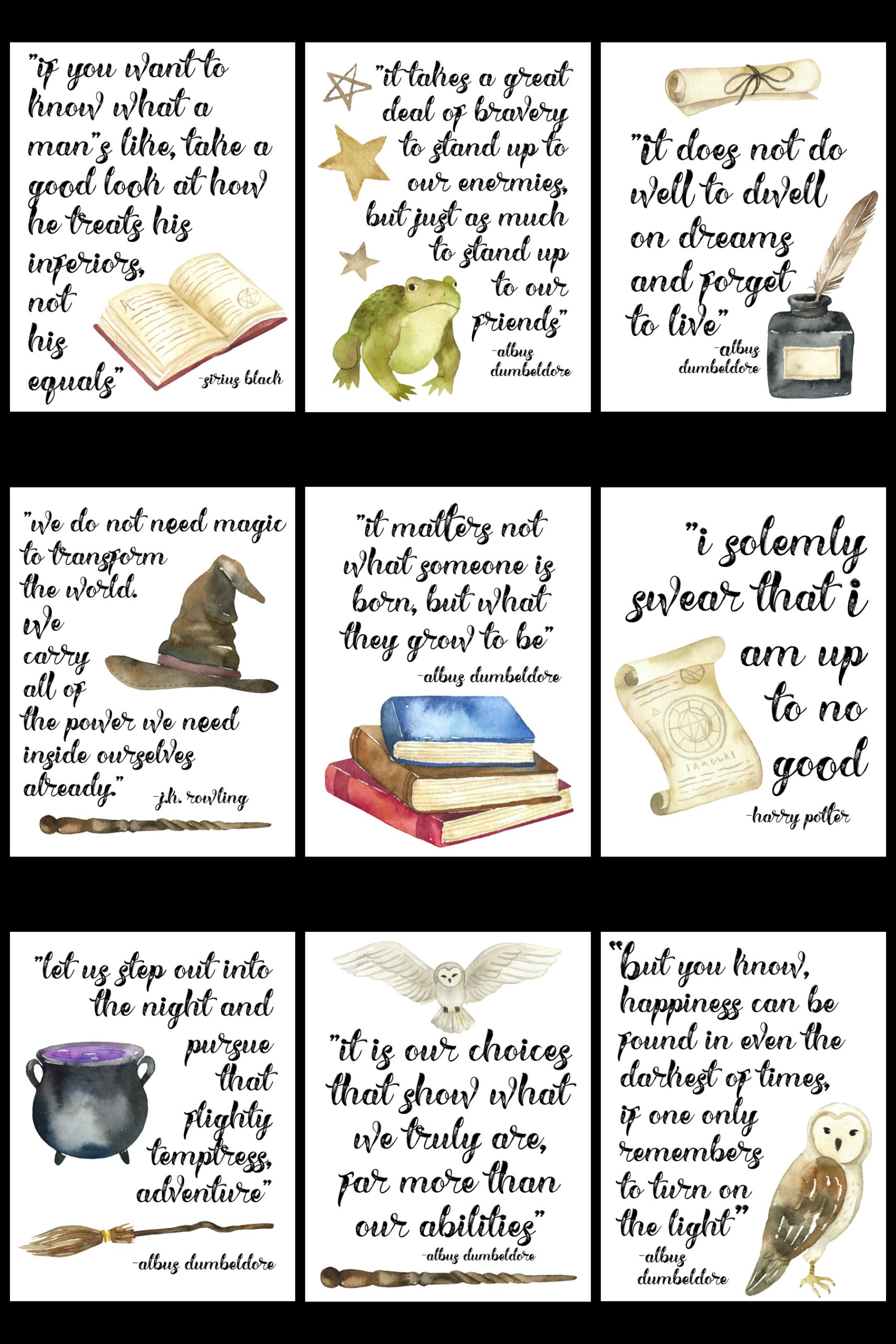 Free Printable Famous Harry Potter Quote Series The 