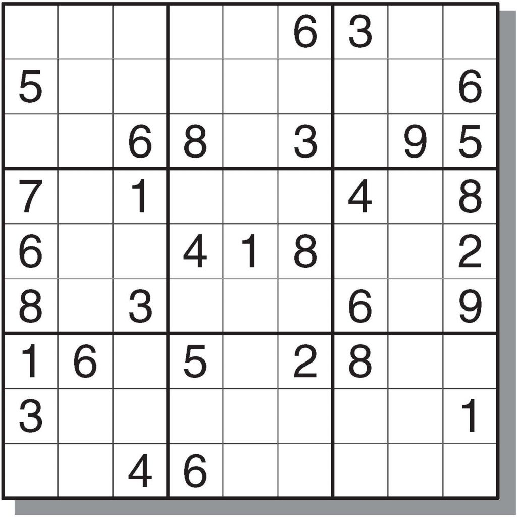 Free Printable Fiendish Sudoku Puzzles Printable 