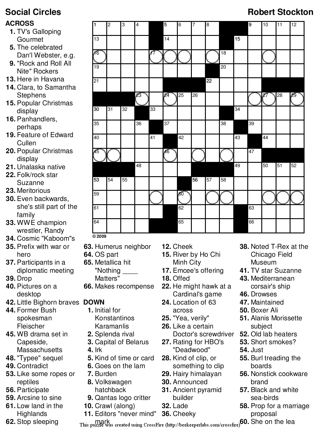 Free Printable General Knowledge Crossword Puzzles 