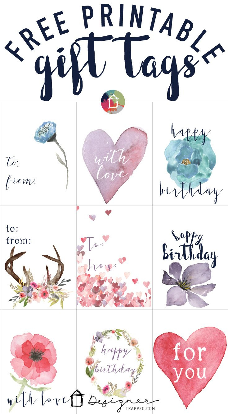 FREE Printable Gift Tags For Birthdays Designertrapped