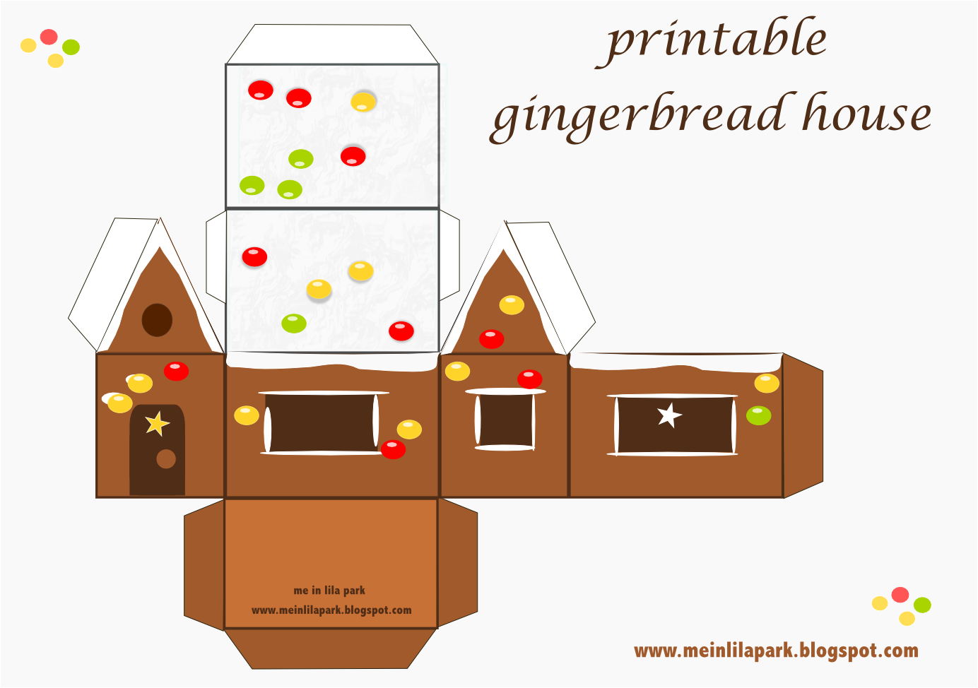 Free Printable Gingerbread House Ausdruckbares 