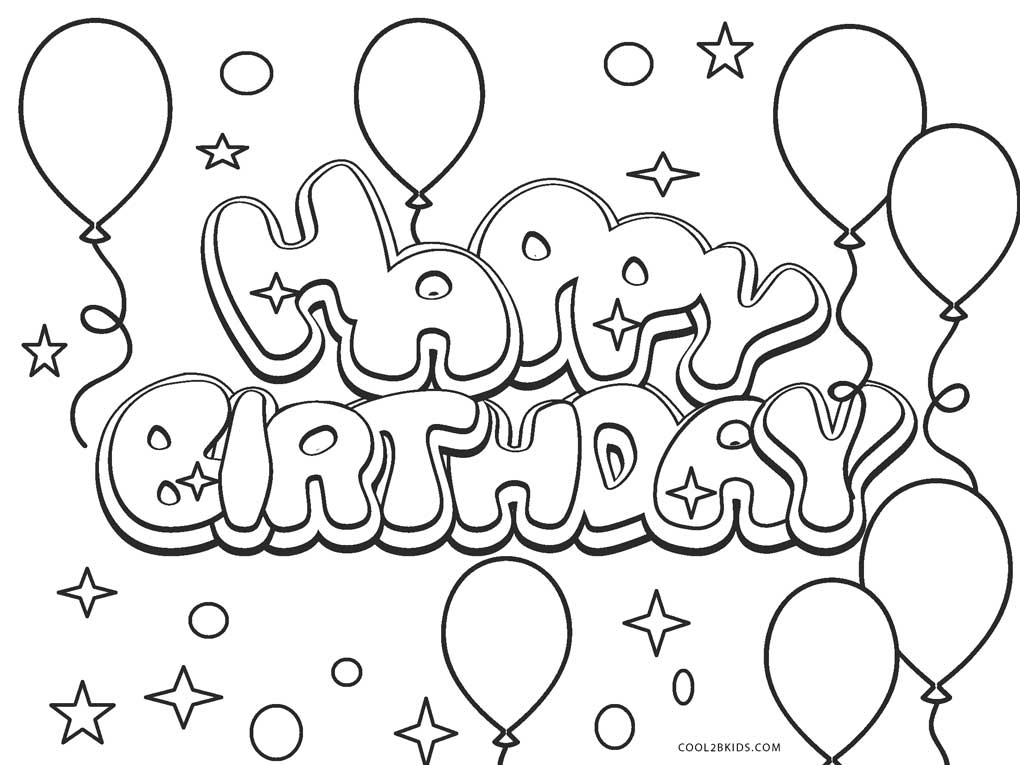 Free Printable Happy Birthday Coloring Pages For Kids | FreePrintableTM.com