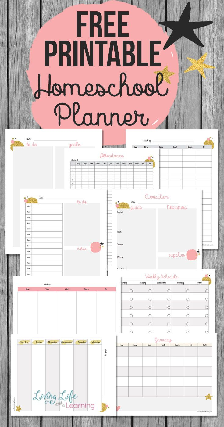 Free Printable Homeschool Planner Homeschool