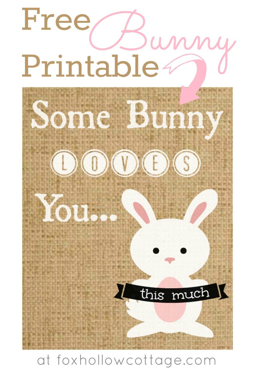 Free Printable no mess Burlap Easter Bunny 