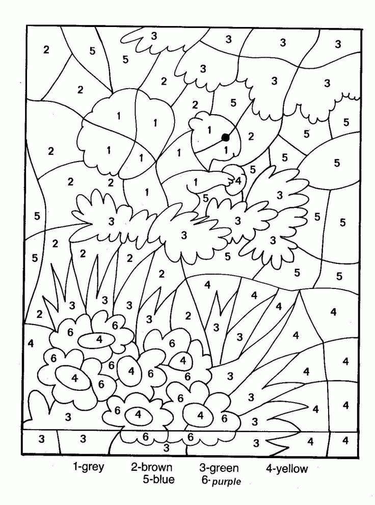 Free Printable Paint By Numbers For Adults Coloring Home