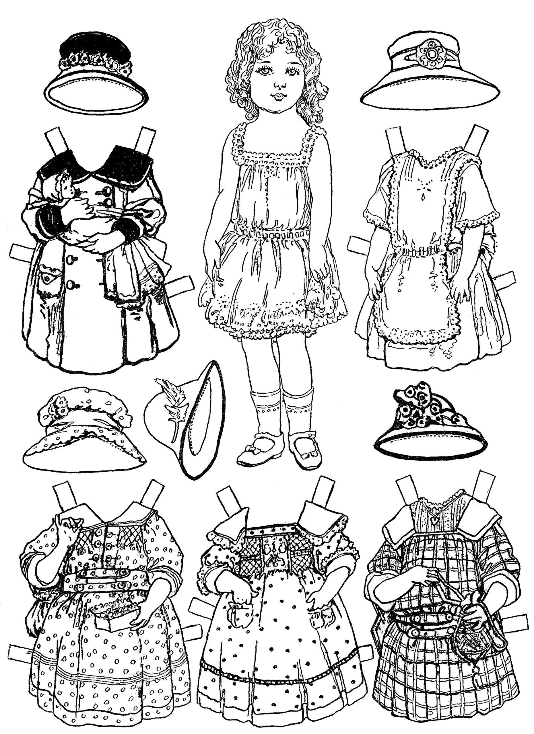 Free Printable Paper Doll Coloring Pages For Kids