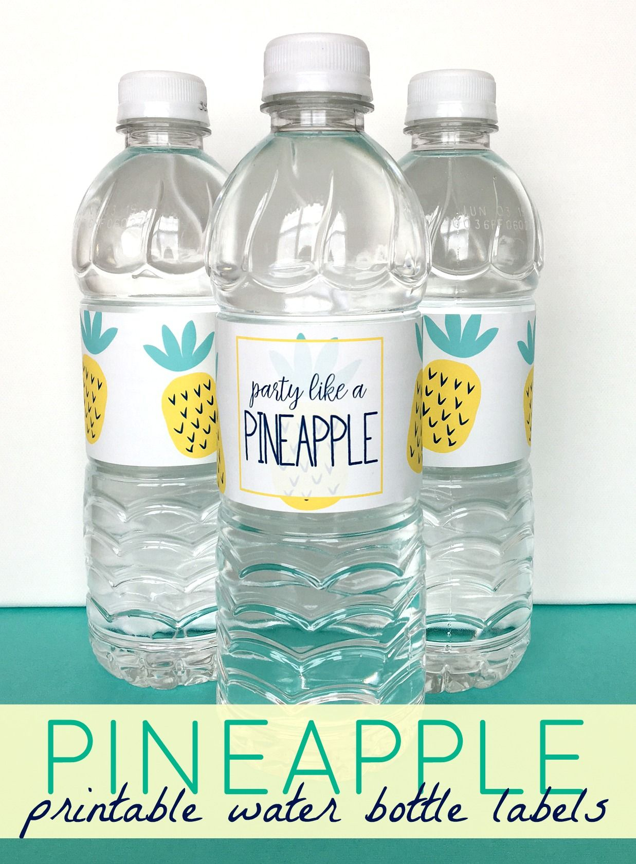 FREE PRINTABLE Party Like A Pineapple Water Bottle 