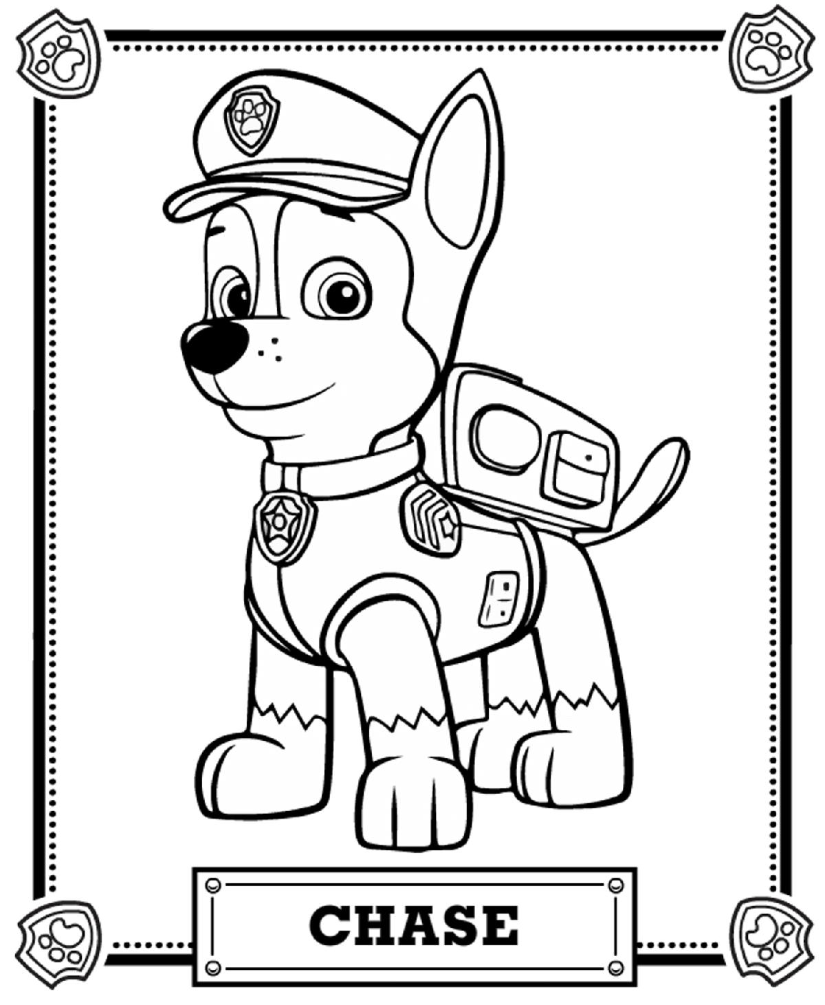 Free Printable Paw Patrol Coloring Pages For Kids