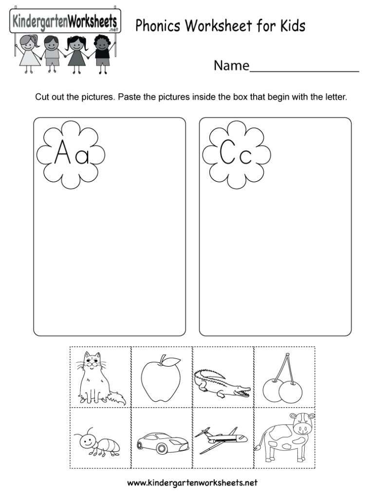 Free Printable Kindergarten Phonics Worksheets