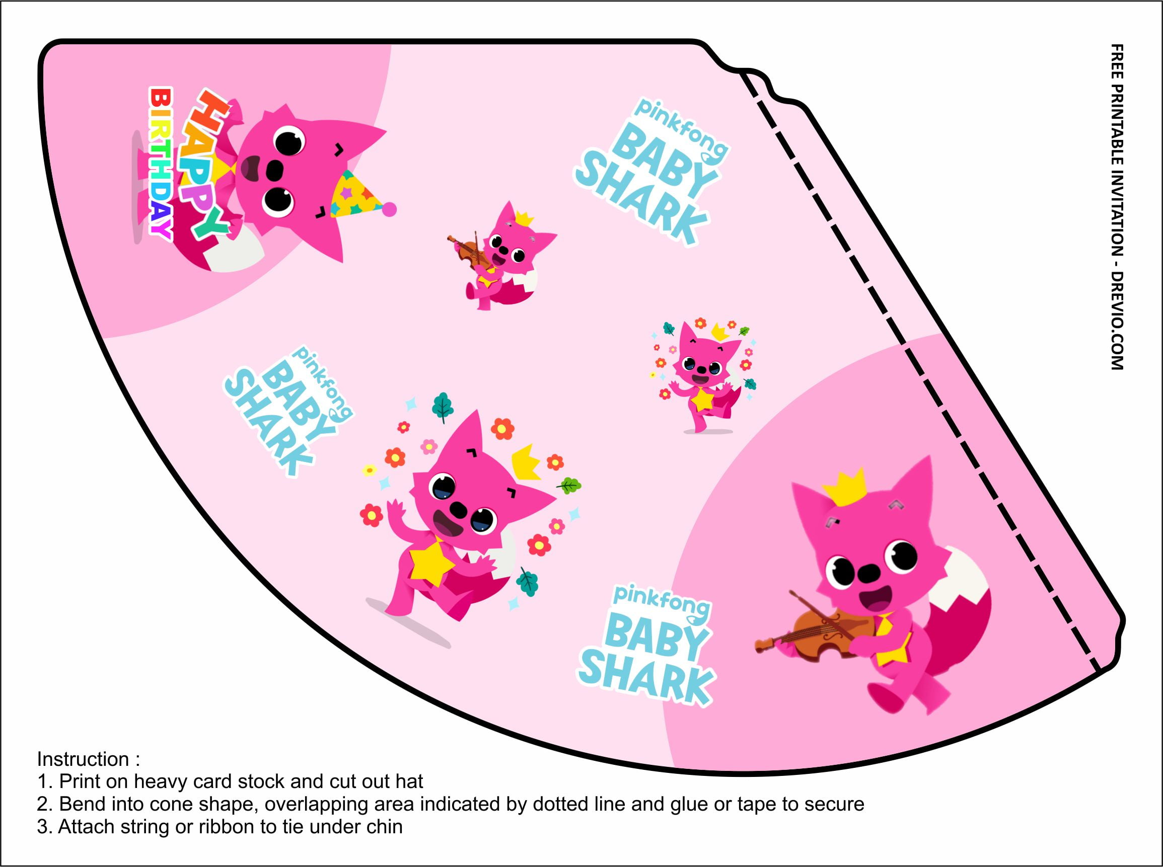 FREE PRINTABLE Pinkfong Baby Shark Birthday Party Kits