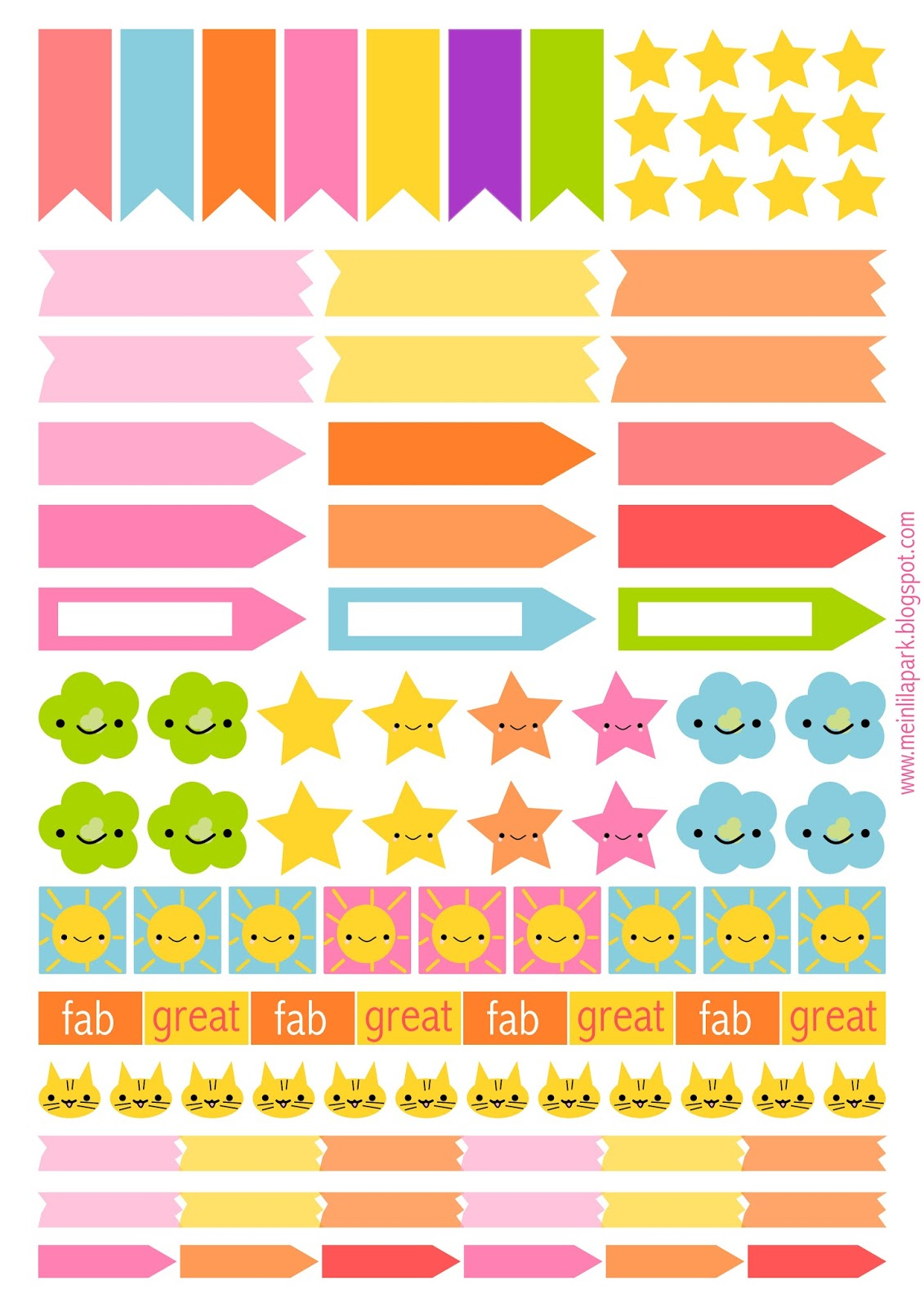 Free Printable Planner Flags And Stickers Ausdruckbare 