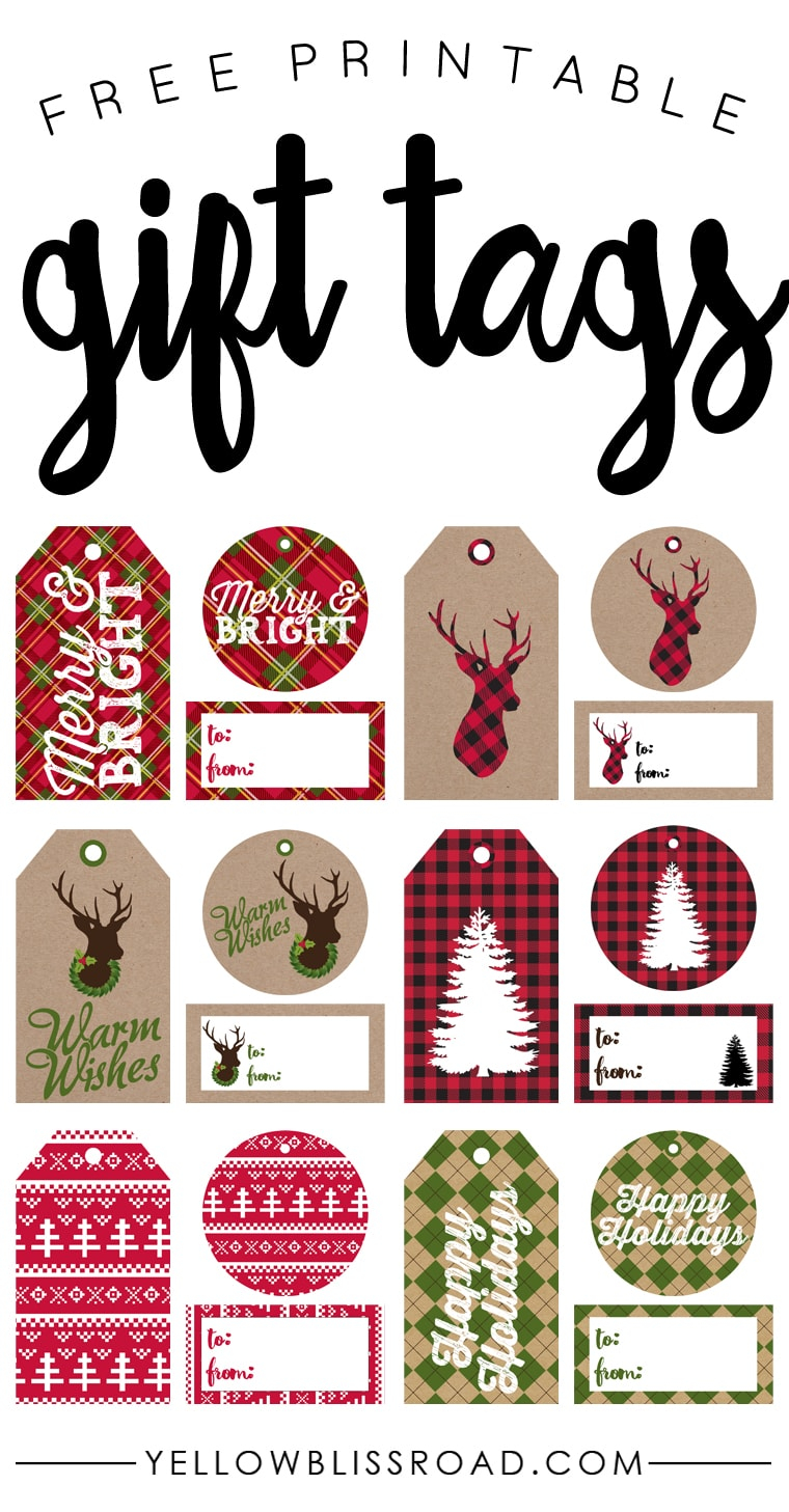 Free Printable Rustic And Plaid Gift Tags