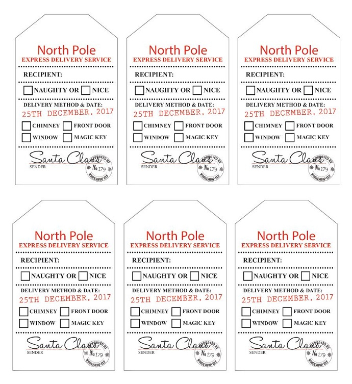 Free Printable Santa Gift Tags Party Delights Blog