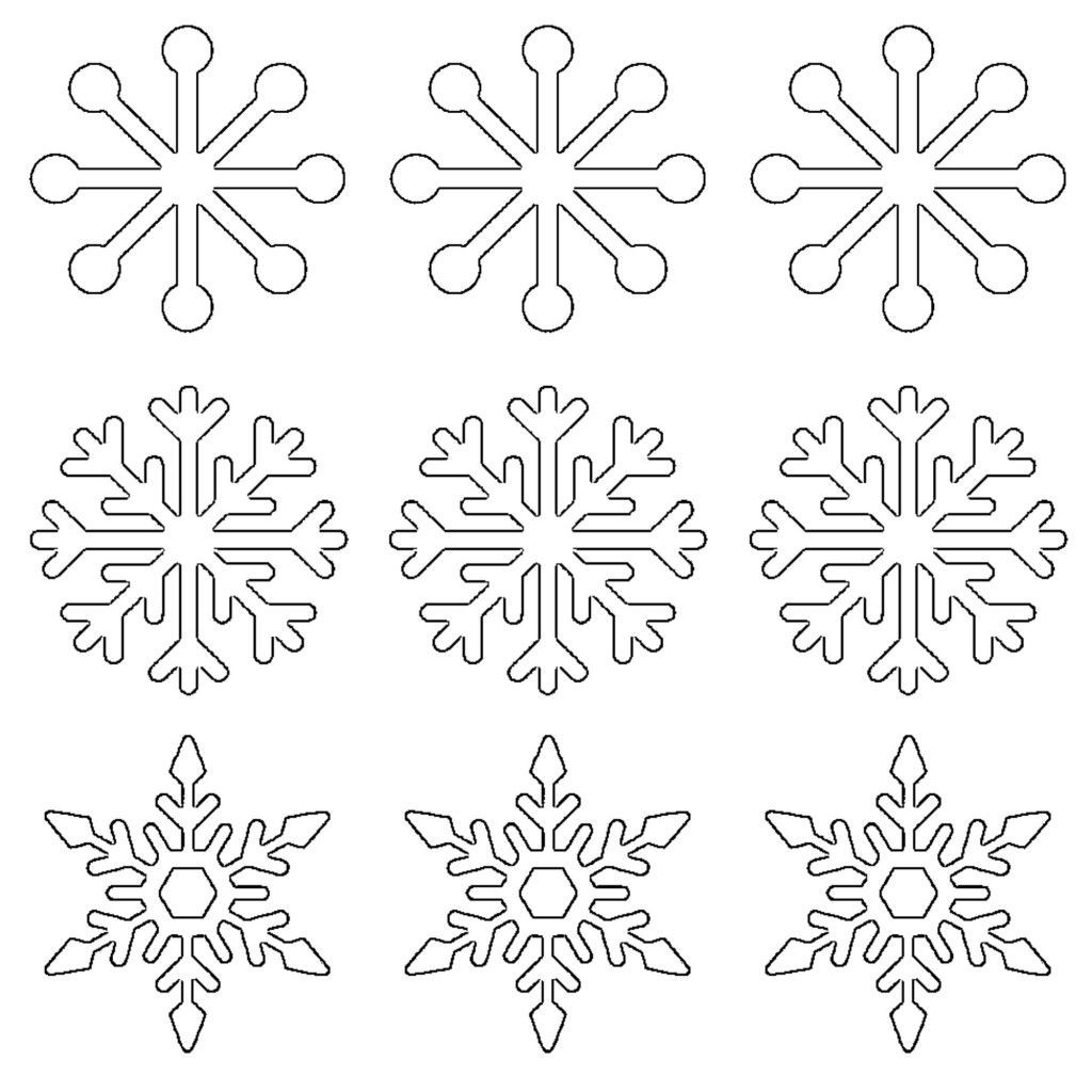 Free Printable Snowflake Templates 10 Large Small