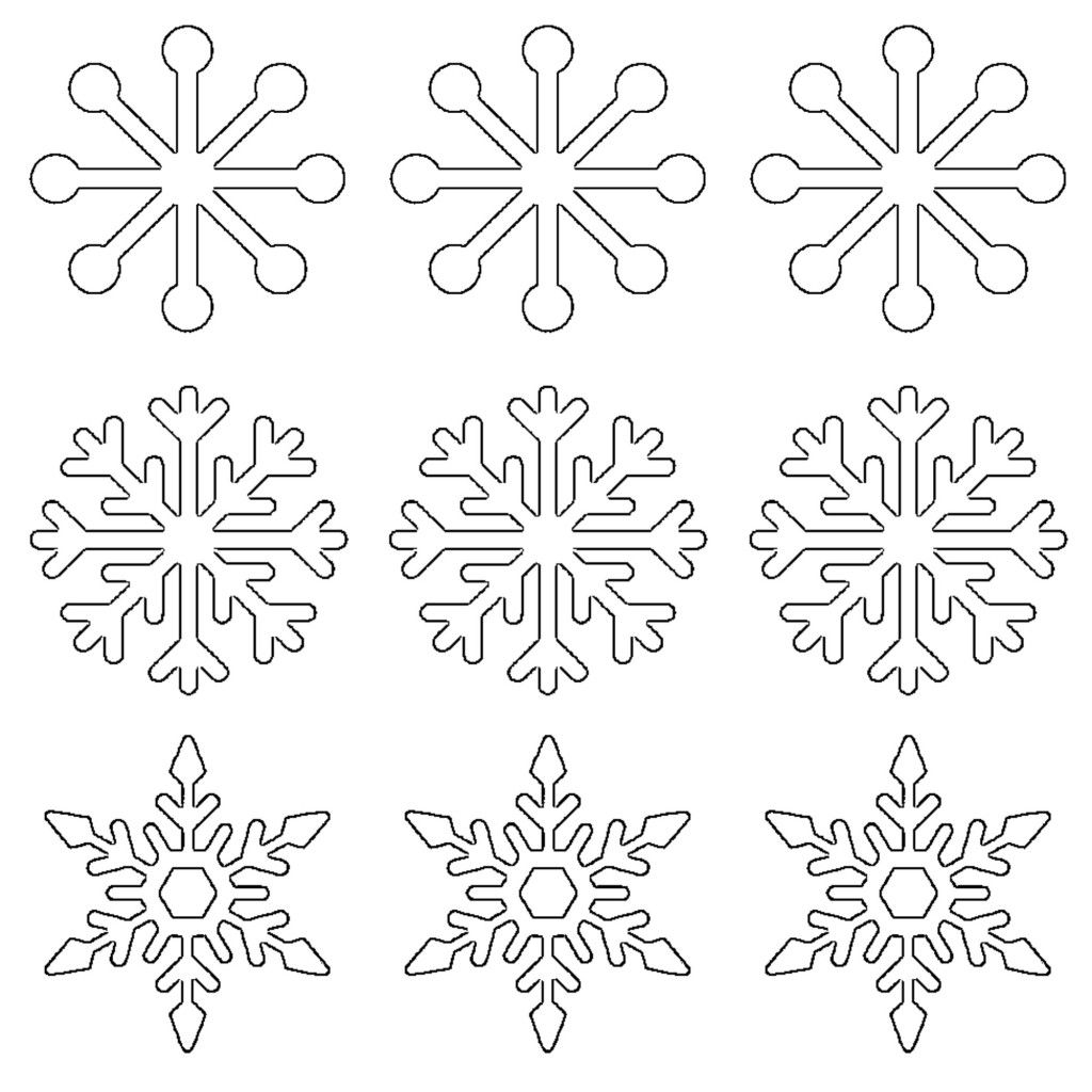 Free Printable Snowflake Templates 10 Large Small 