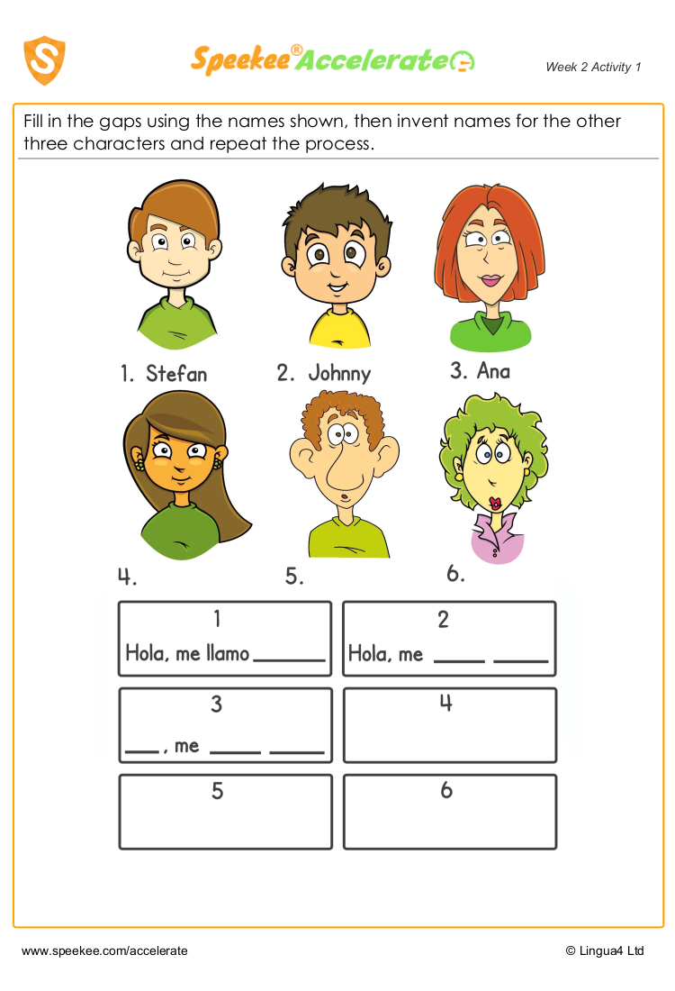 Free Printable Spanish Worksheets For Elementary Free 