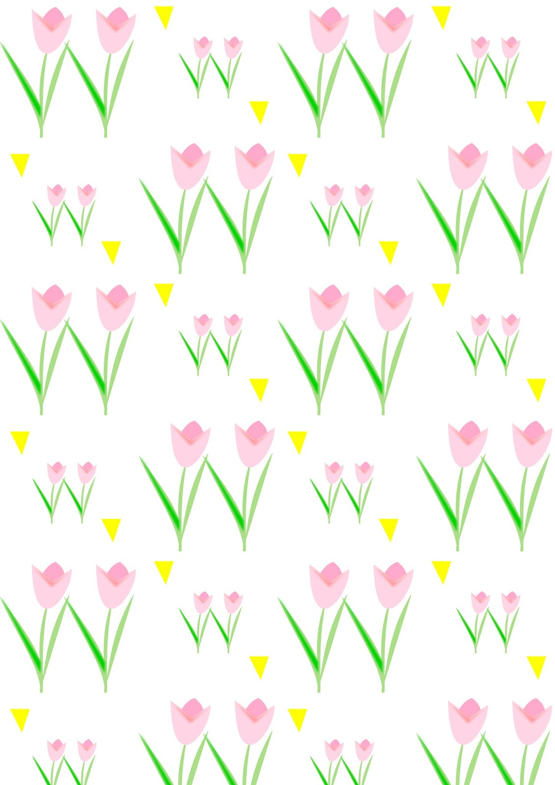 Free Printable Spring Tulip Scrapbooking Paper 