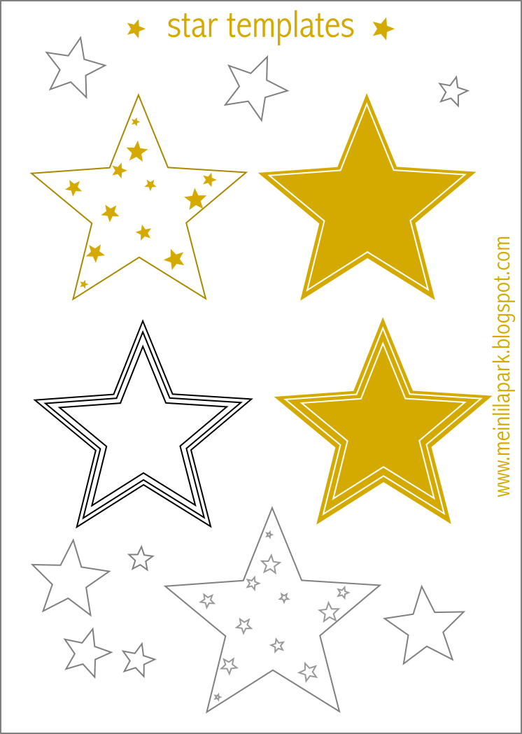 Free Printable Star Templates 16 Last minute DIY 