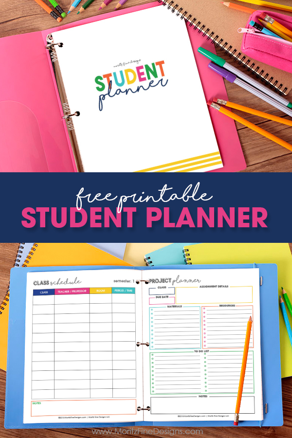 Free Printable Student Planner Elementary Junior High 