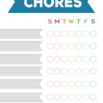 Free Printable Weekly Chore Charts Paper Trail Design