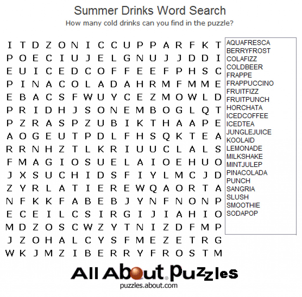 Free Printable Word Search Puzzles Adults Large Print