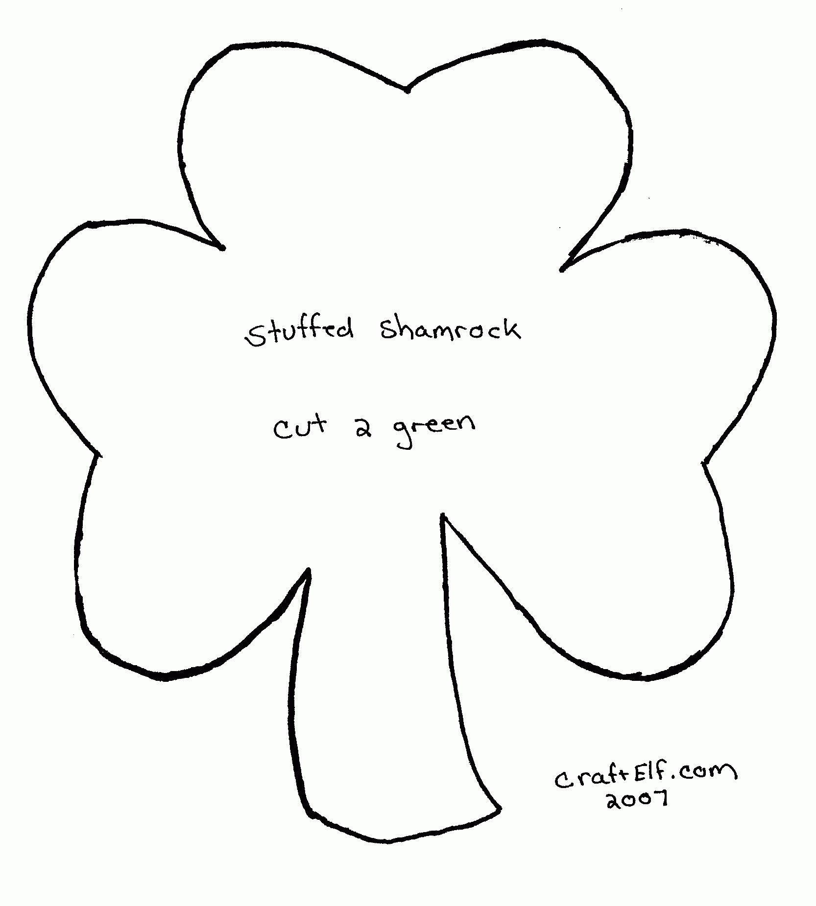 Free Shamrock Sewing Pattern Shamrock Shamrock 