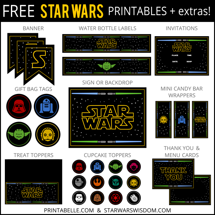 Free Star Wars Party Printables And More Printabelle