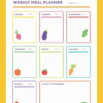 Free Weekly Meal Planner Printable Easy Cheesy Vegetarian