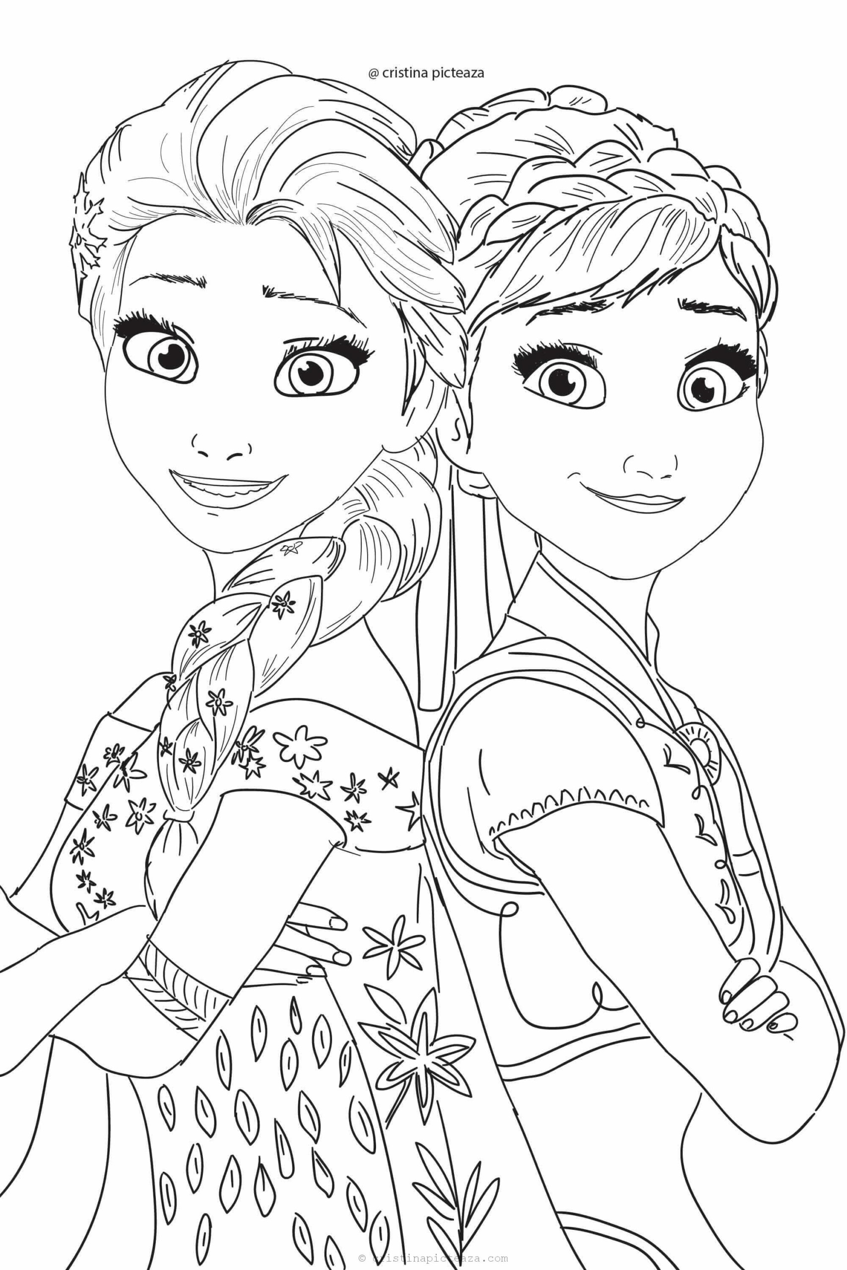 Frozen 2 Coloring Pages Elsa And Anna Coloring