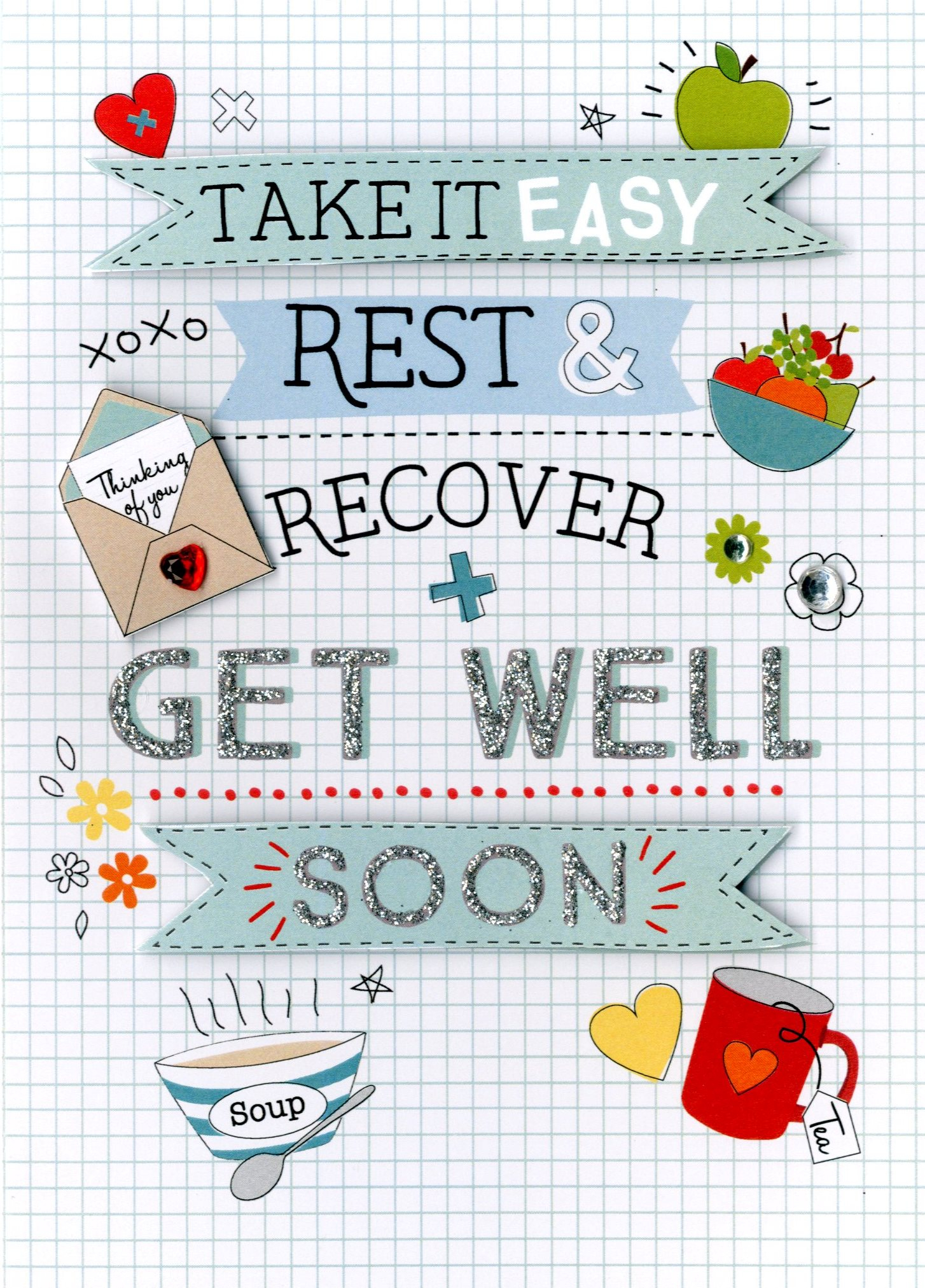 Get Well Soon Greeting Card Cards