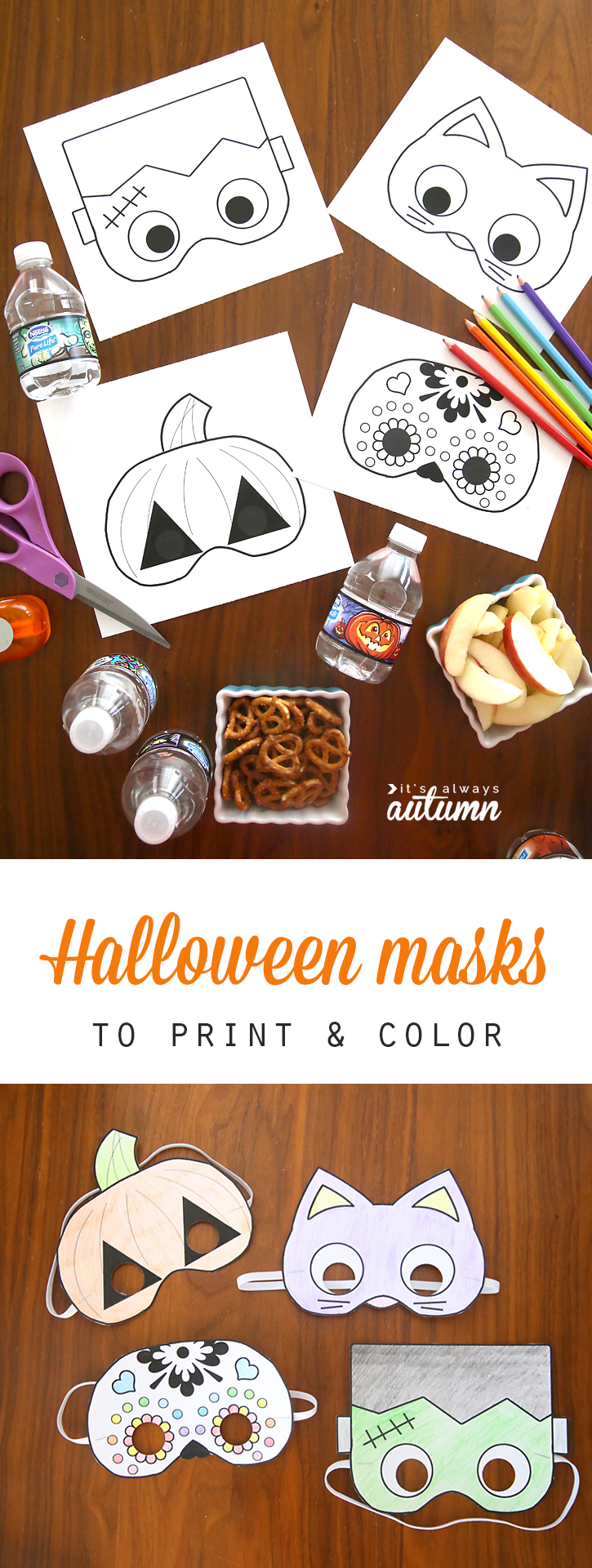 Halloween Masks To Print And Color It s Always Autumn