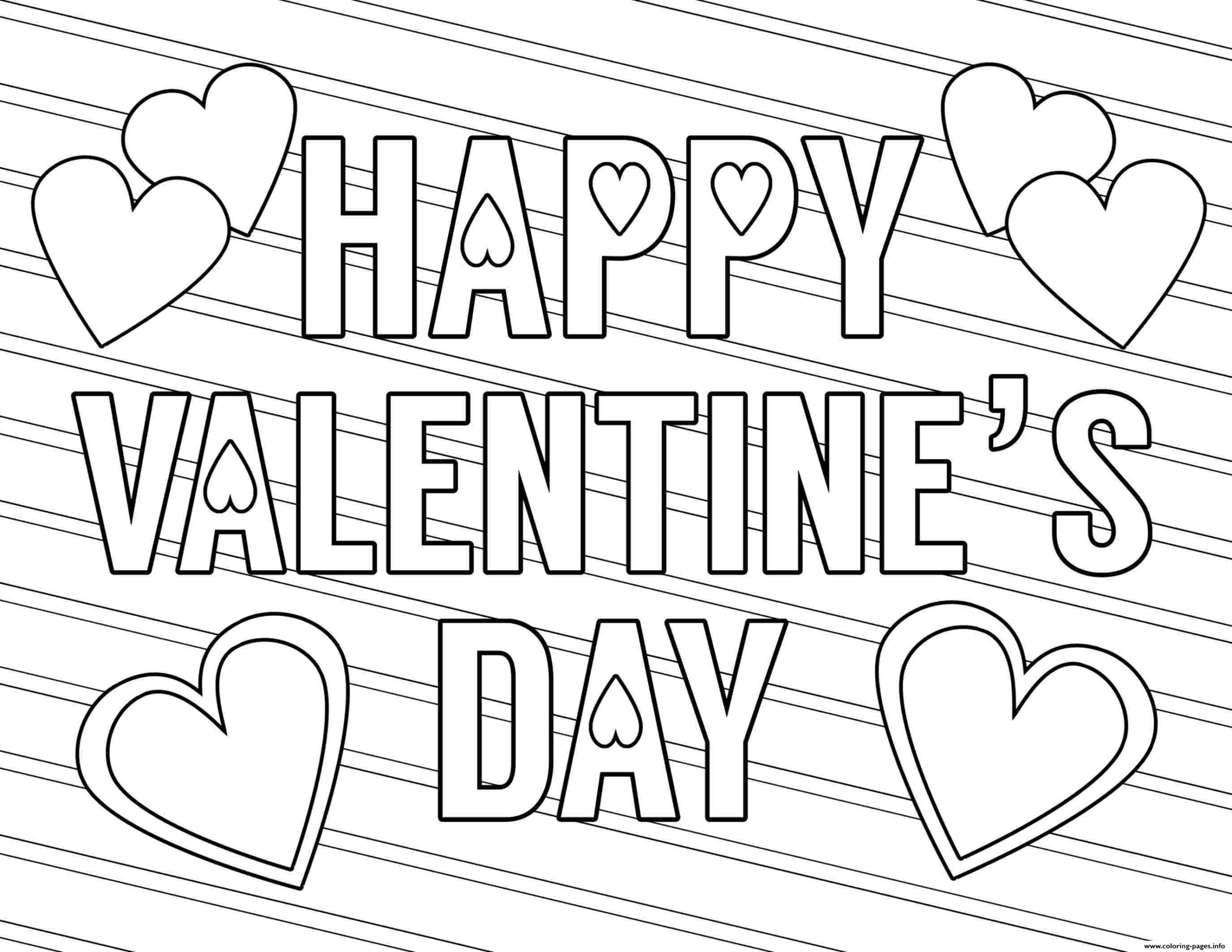 Happy Valentines Day Free Love Coloring Pages Printable