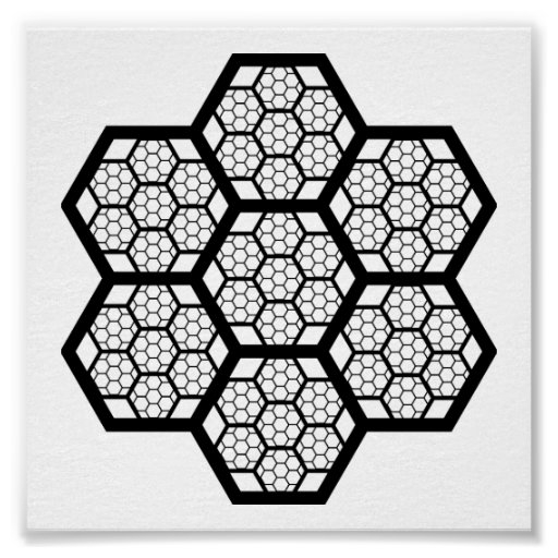 Honeycomb Pattern Print Zazzle