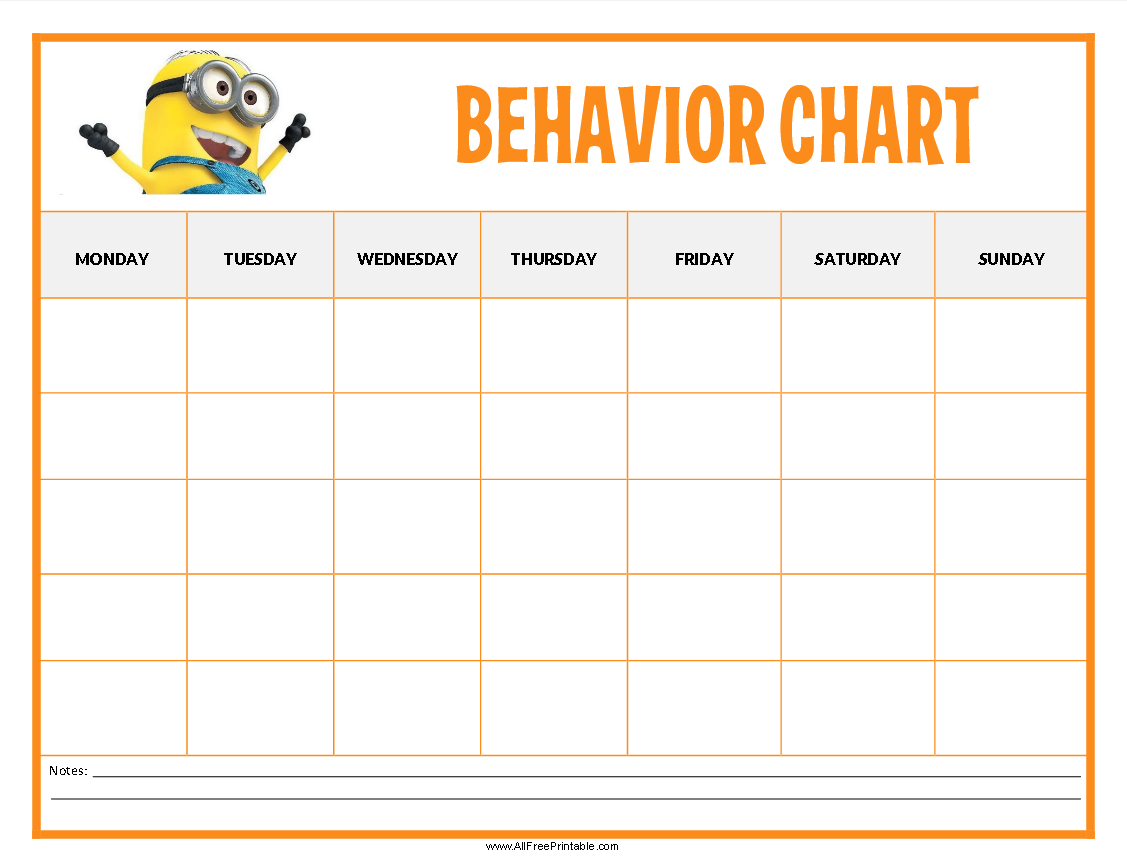 Http allfreeprintable minions behavior chart Free 