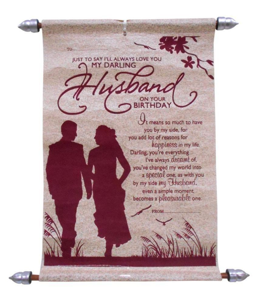 Husband Birthday Scroll Card Buy Online At Best Price In 