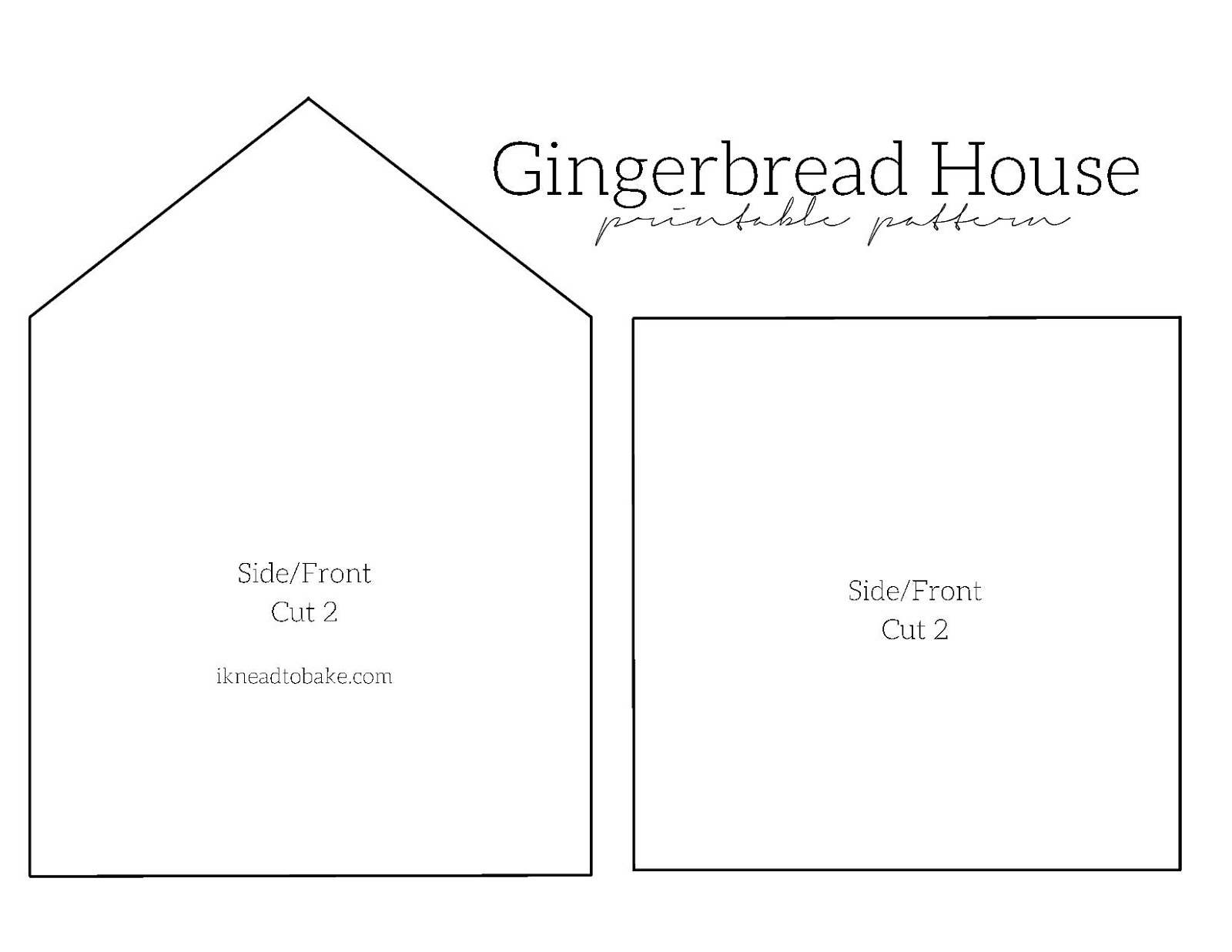 I Knead To Bake Gingerbread Houses 2014 Free Printable 