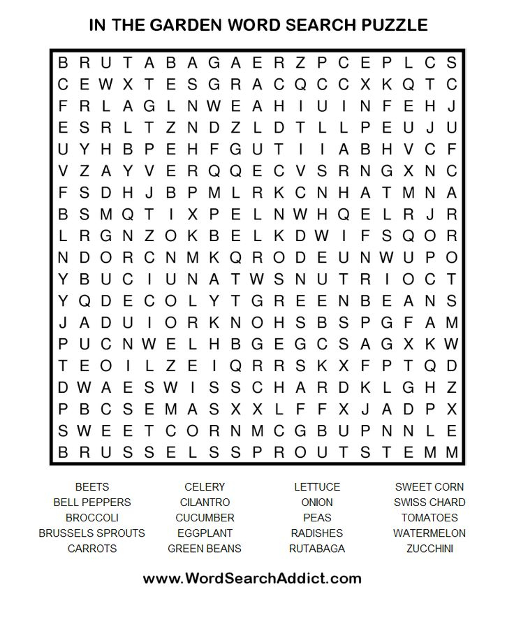 In The Garden Printable Word Search Puzzle With Images 