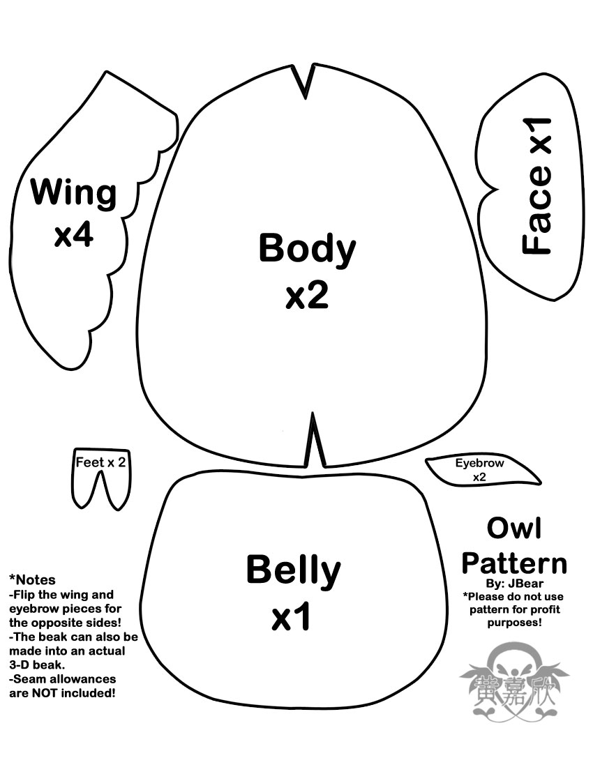 JWo Designs Owl Pattern Tutorial