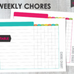 Kids Chore Chart Printable Kids Chore Chart System Printable