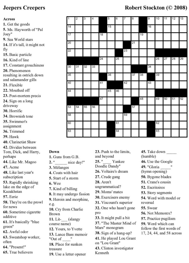 La Times Printable Crossword Puzzles 2021 Printable