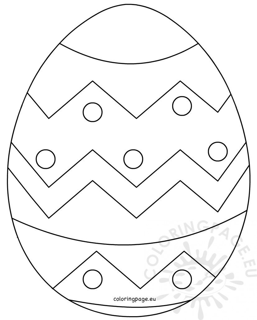 Large Easter Egg Patterns Coloring Page