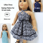 Lillian Dress And Top Pattern PDF For 18 Inch Dolls
