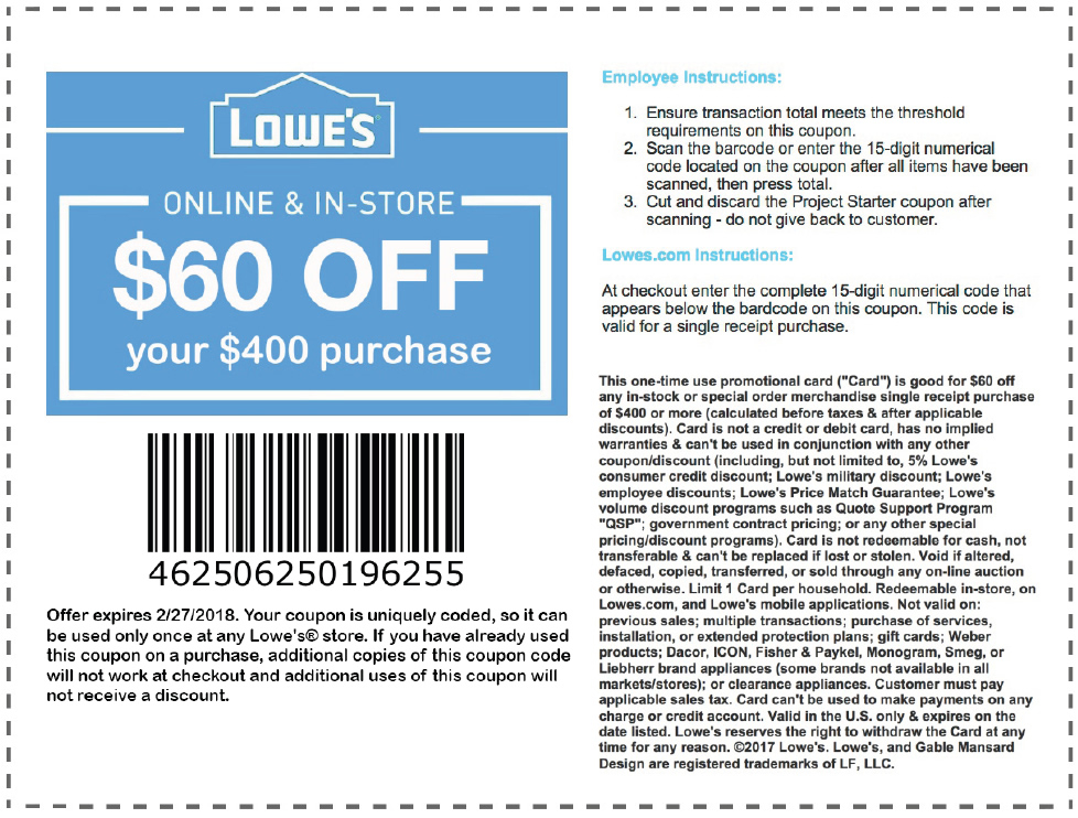 Printable Coupons For Lowes