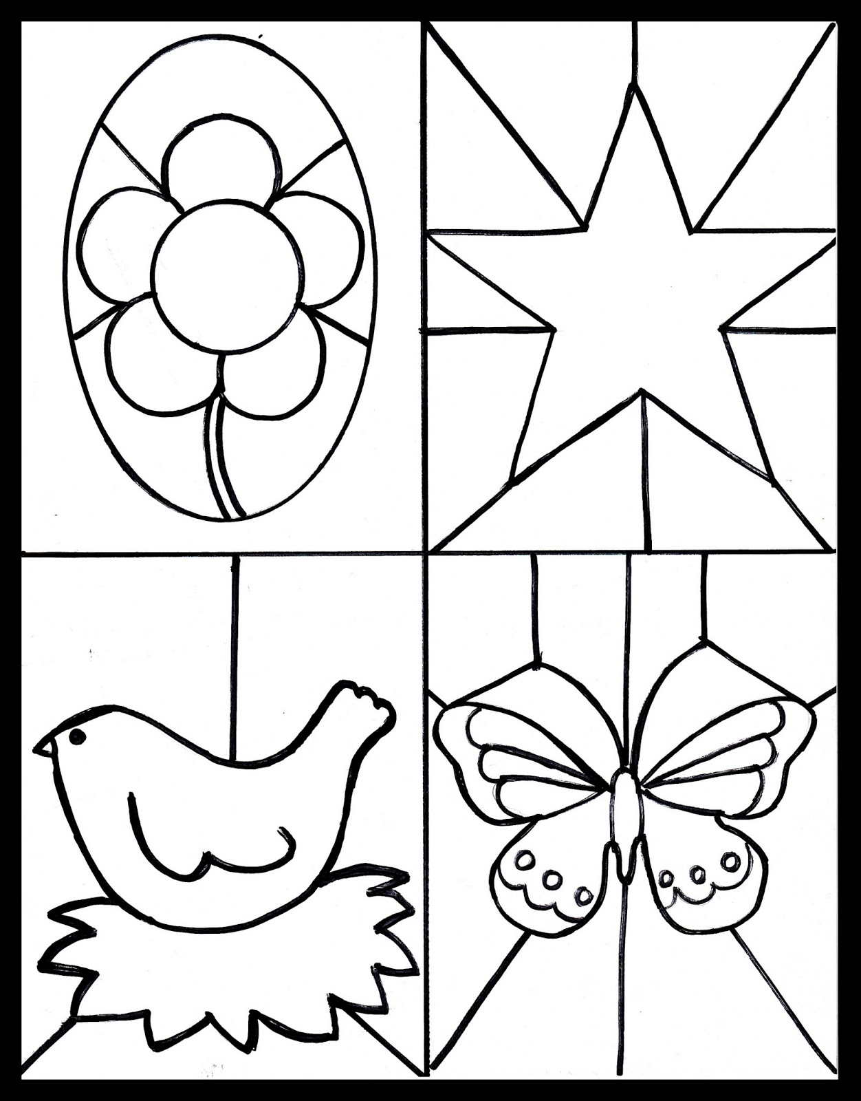 Make It Easy Crafts Kid s Craft Stained Glass Free Printable