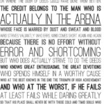 Man In The Arena Print PDF Version All Crafts All The