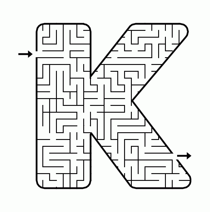 Maze K free Printable