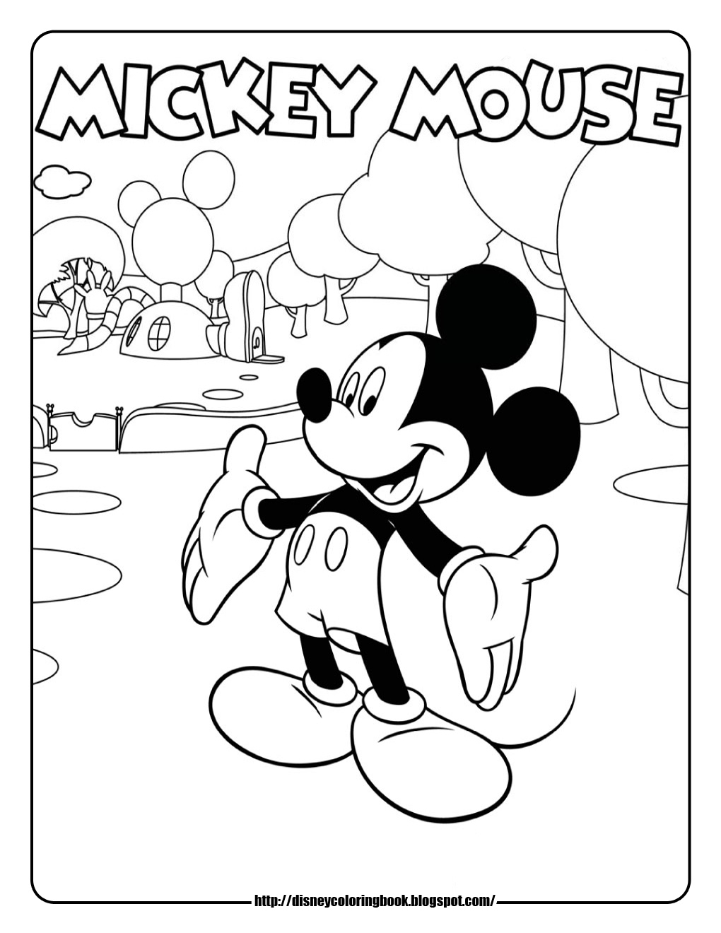 Mickey Mouse Clubhouse 1 Free Disney Coloring Sheets 