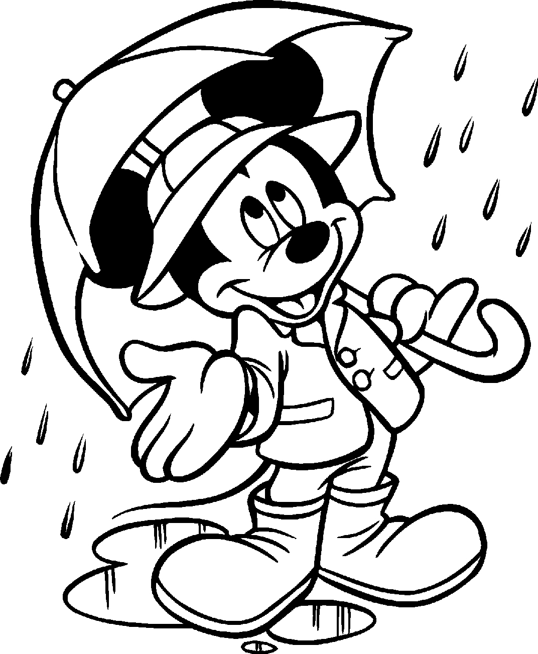 Mickey Mouse Coloring Pages Team Colors