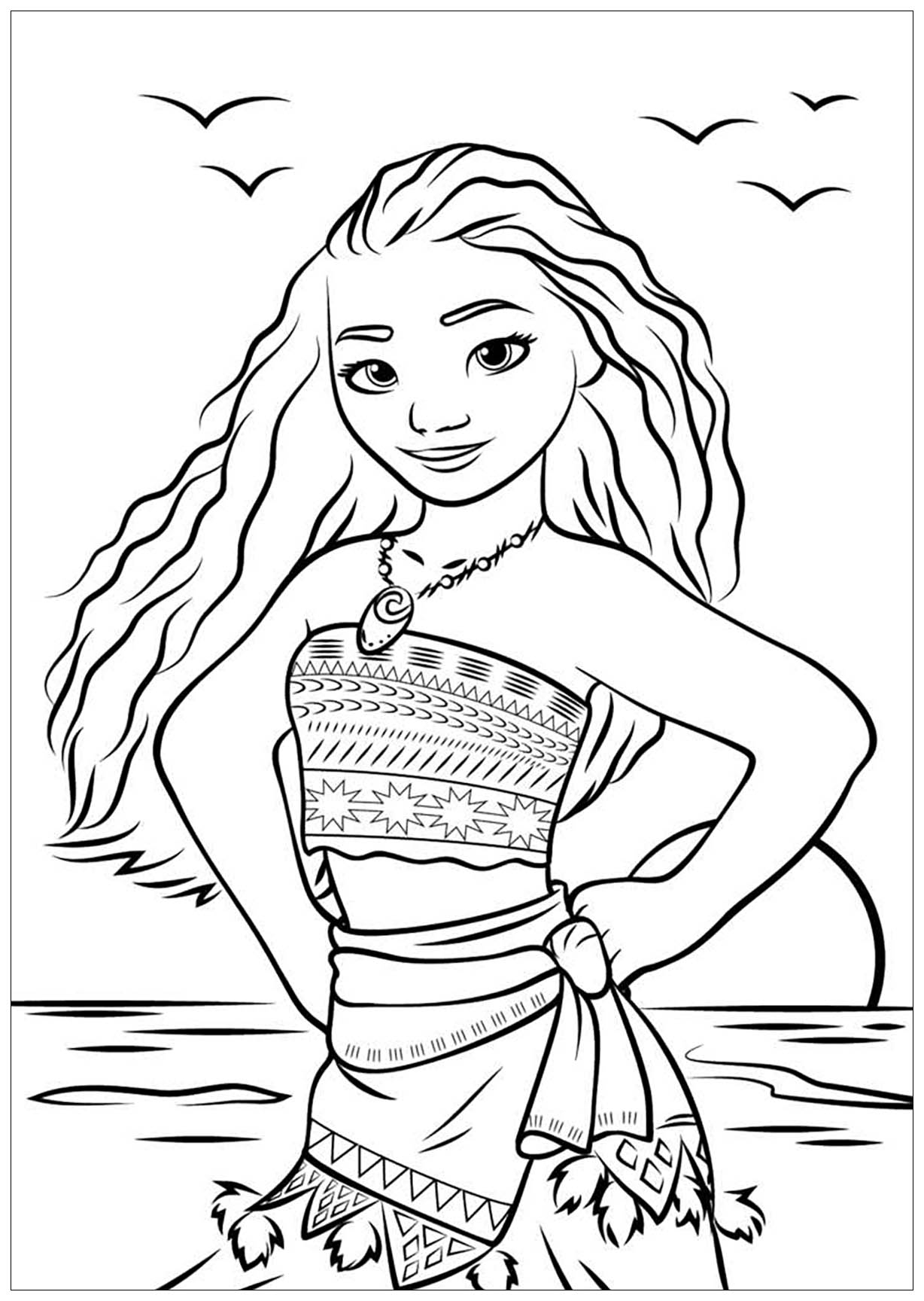 Moana To Print For Free Moana Kids Coloring Pages